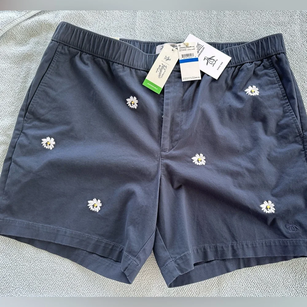 NWT Original Penguin Shorts Slim Fit Dark Sapphire Size XL